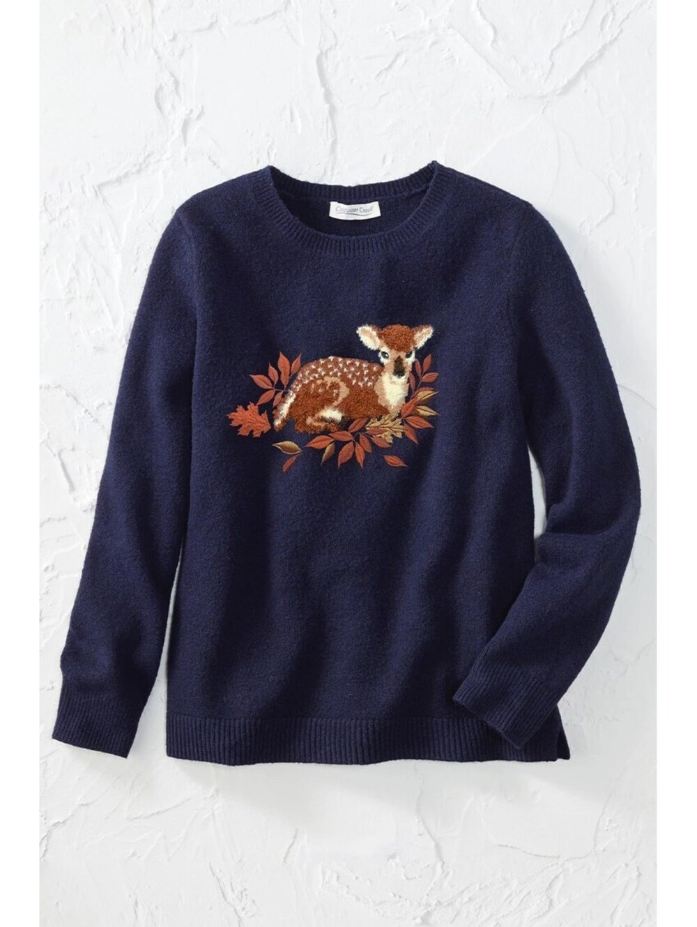 Embroidered Deer Sweater